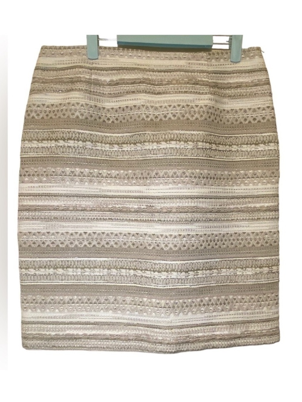 WORTH New York Natural Stripe Jacquard NWT Slim Skirt size 12